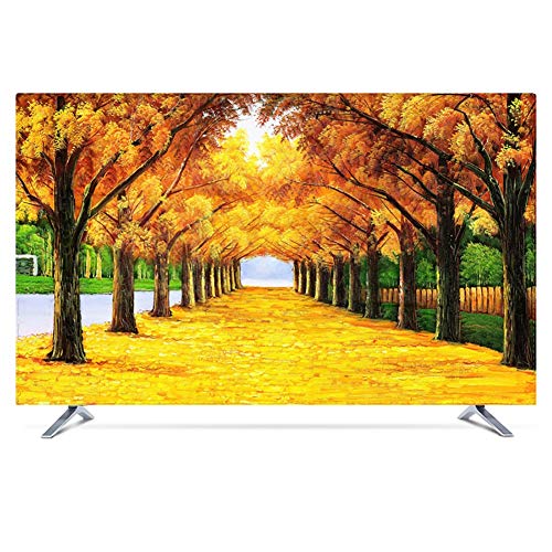 22-75 Zoll TV Cover, Land-Art-TV-Abdeckung TV-Schirm-Schutz, Set Staubschutz Wohnzimmer Haus Moderner Minimalist Hanging TV (Color : D, Size :