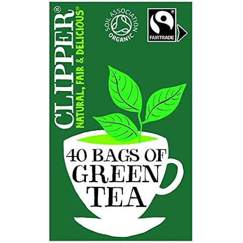 Clipper Organic Pure Green Tea Bags | Box of 40 Teabags | Organic Tea for Home & Office | Eco-Conscious, Fair Trade Tea | Natural, Unbleached, Plant-Based, Compostable & Biodegradable Tea Bags Cover