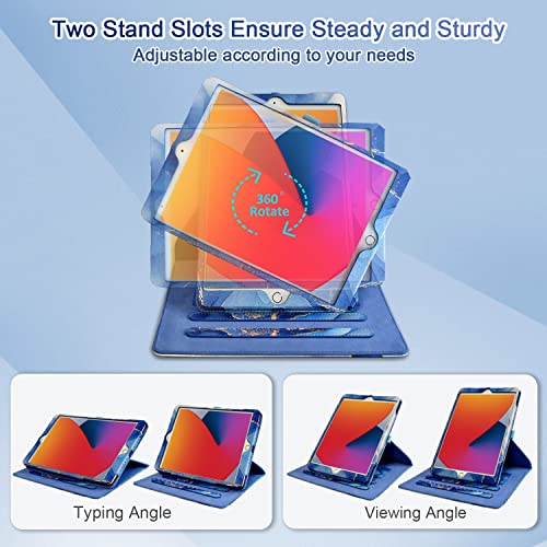ZoneFoker Case for iPad 9th/8th/7th Generation, iPad 10.2 inch Case 2021/2020/2019, 360 Degree Rotating Stand - Image 3