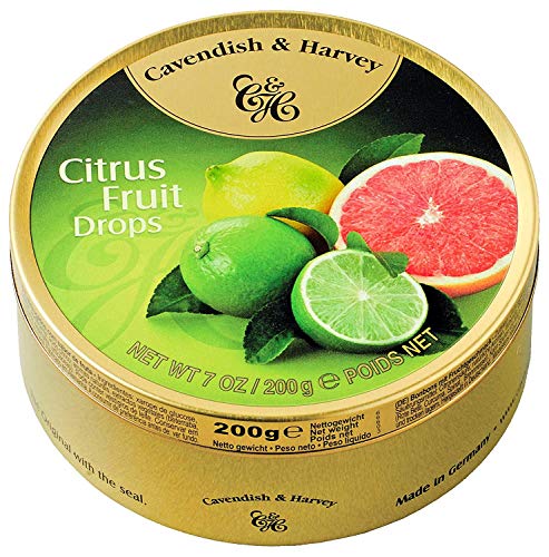 Cavendish & Harvey - Citrus Fruit Drops - Bonbons, 200g in Metalldose Cover
