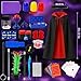 Magic Kit, Magic Tricks Includes Magic Wand and Magician Costume, Exciting Starter Magic Set Gift for Boys Girls Ages 6-12, Magic Tricks for kids, Perfect for Christmas, Halloween, and Birthday