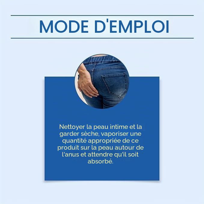 Spray anti-hémorroïdaire naturel à base de plantes, soulage efficacement les démangeaisons et l'inconfort liés aux hémorroïdes, pour hommes et femmes