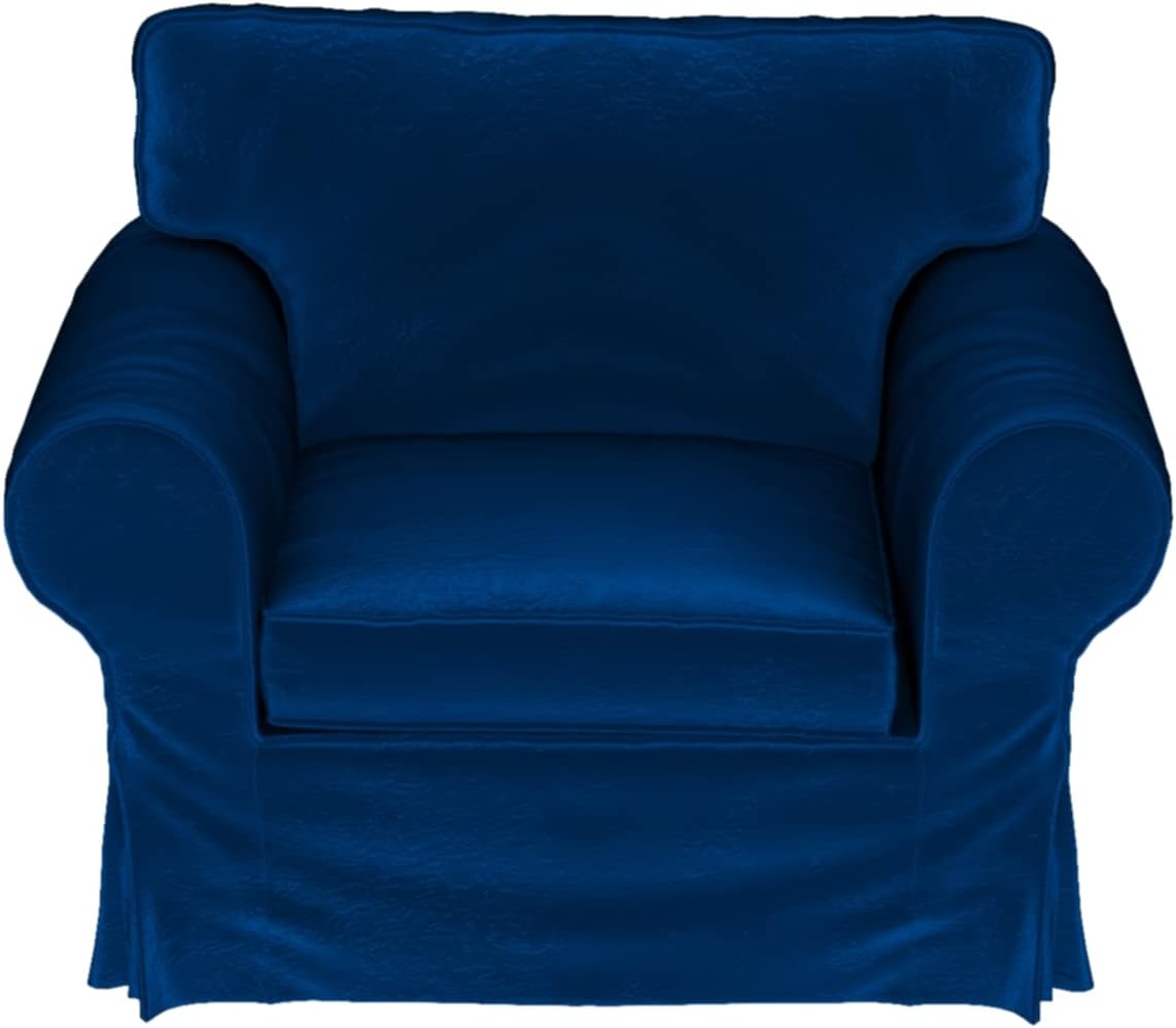 Velvet Pets Friendly Sofa Covers Custom Made Compatible for IKEA Ektorp Sofa Slipcovers (Velvet Green Ektorp Ottoman)