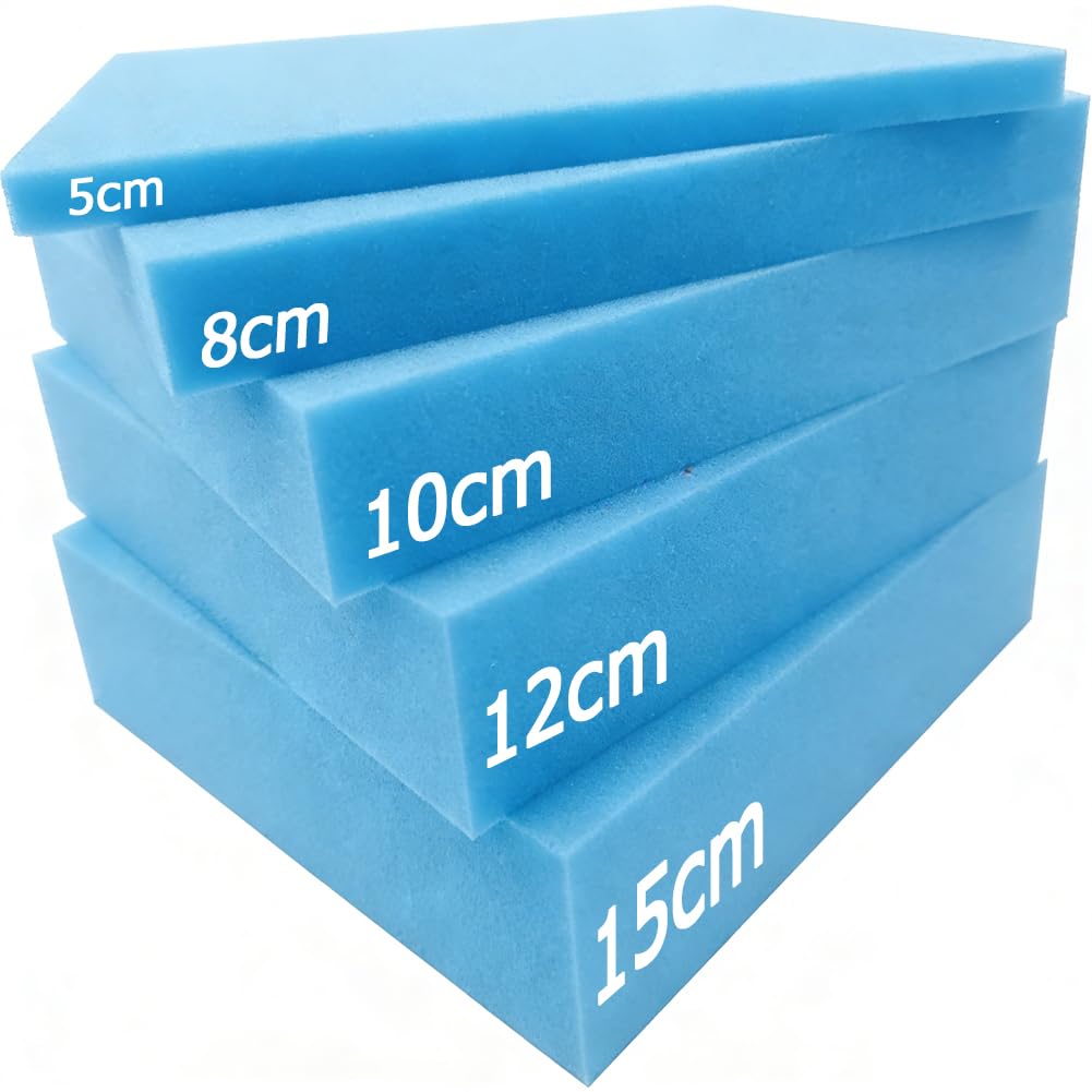 High De UpholsteFoam - Cuscino imbottito in schiuma, spessore 10 cm, per sedie da pranzo, sedie a rotelle, divani, dimensioni cumizzabili (65 x 65 cm), ricambio ideale per t