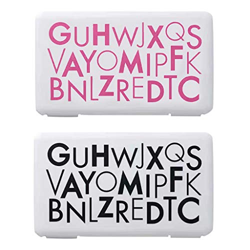 Preisvergleich Produktbild Barlingrock Tragbare Masken_Aufbewahrungsbox, Briefdruck Staubdicht Feuchtigkeitsbeständig Aufbewahrungstasche, Aufbewahrung Kunststoffbox für Gesichtsmasken 2 STK