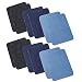 12 PCS DIY Iron On Sew On Denim Patches for Jeans Clothing, 3 Colors(5 x 3.8 inch)
