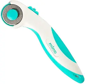 Mimo Cortador Circular para Artesanato – Lâmina Rotativa 28 mm com Regulagem de Pressão, Corte Preciso em Tecido, EVA e Papel, Cabo Anatômico com Proteção