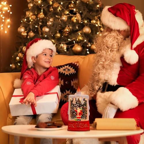 Linterna navideña con agua e iluminación como regalo ideal para sorprender a niños 8