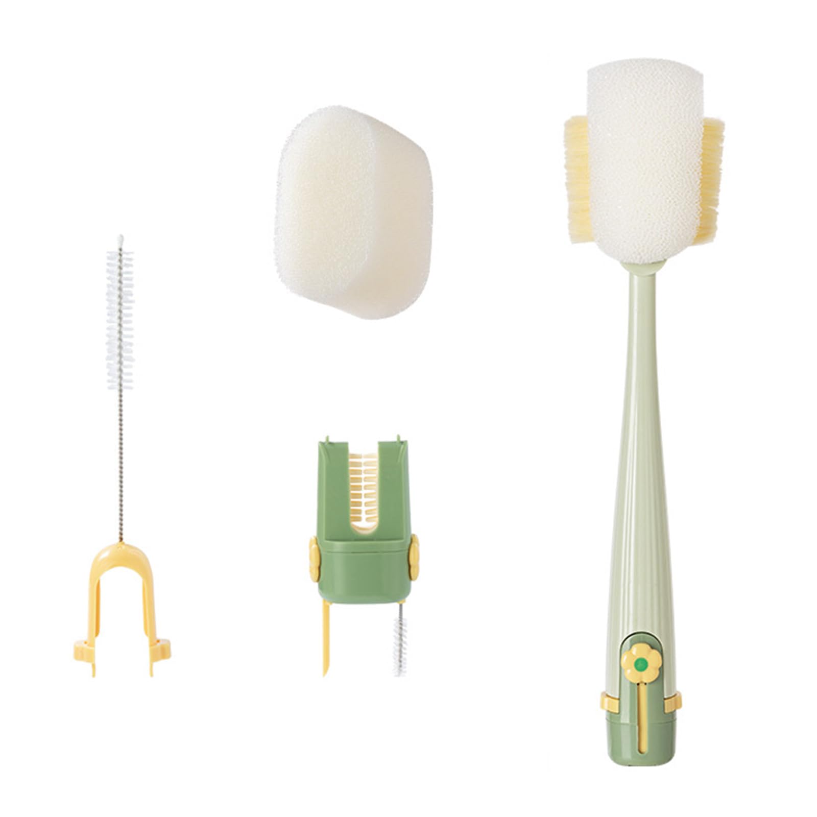 Jazuaiao Creative Multiuse Cup Cleaning Tool Cup Cleaner Brush with Scrubber and Dryer Designs for Time Saving and Effective Cleaning Brush