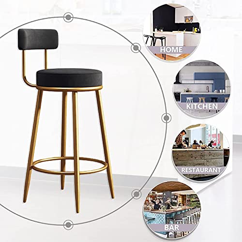 Tabourets de bar en velours ultra confortables pour îlot de cuisine