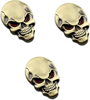 NOLITOY 3 Peças De Acessórios De Carro Para Acessórios De Automóveis Adesivos 3D Adesivos De Caveira E Decalque Crânio Diabo Adesivo De Metal Decalque De Caveira Adesivo De Caveira De