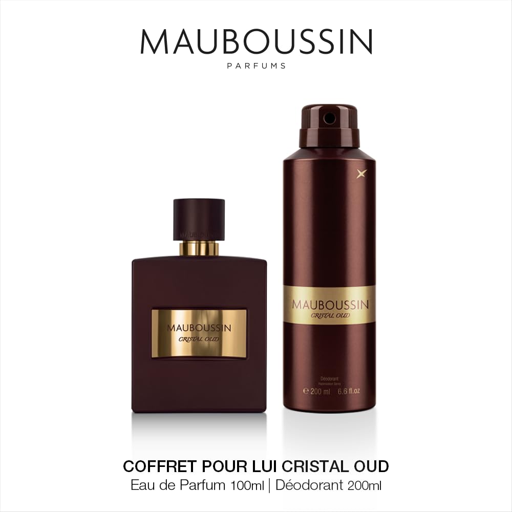 Mauboussin - Coffret Pour Lui Cristal Oud : Eau de Parfum 100ml & Déodorant 200ml