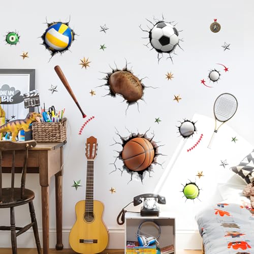 Vinilos deportivos 3D para decoración de pared miniatura 5