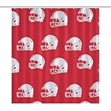 Football Helmet U.S.A. Bath Curtain Waterproof Shower Curtains with Hooks for Bathroom Showers and Bathtubs 64.17x70.87Inch（163x180cm）