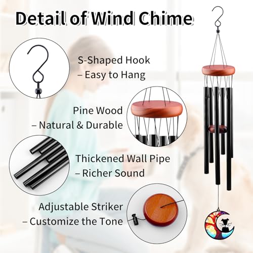 Dog Memorial Wind Chime for Loss of Pet Sympathy Bereavement Gift (Moon) by DearKeeps - Used condition - Image 5