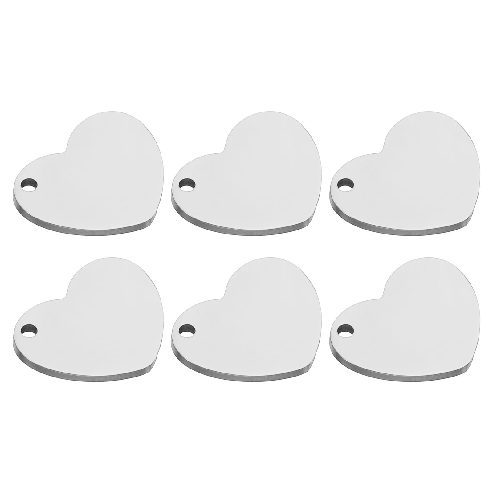 PATIKIL 6pcs Heart Charm