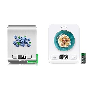 Etekcity Food Scale, Digital Kitchen Scale, 304 Stainless Steel, Weight in Grams and Ounces & Food Kitchen Scale, Digital Mechanical Weighing Scale,Grams and Ounces for Weight Loss