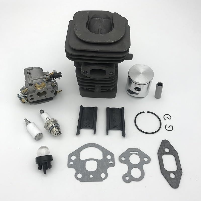 Piezas de jardín Kit de Juntas de carburador de pistón de Cilindro de 39mm Apto for Husqvarna 240 240E 235E 235 236 236E repuestos de Motor de Motosierra 545050417 Piezas de jardín