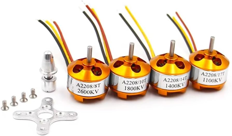 SPARKHOBBY XXD A2208 2208 1100KV 1400KV 1800KV 2600KV Brushless Motor 2~3S Lipo 3.17mm Shaft Diameter Suitbule for Fixed Wing Traversing Drones (A2208 1400KV)