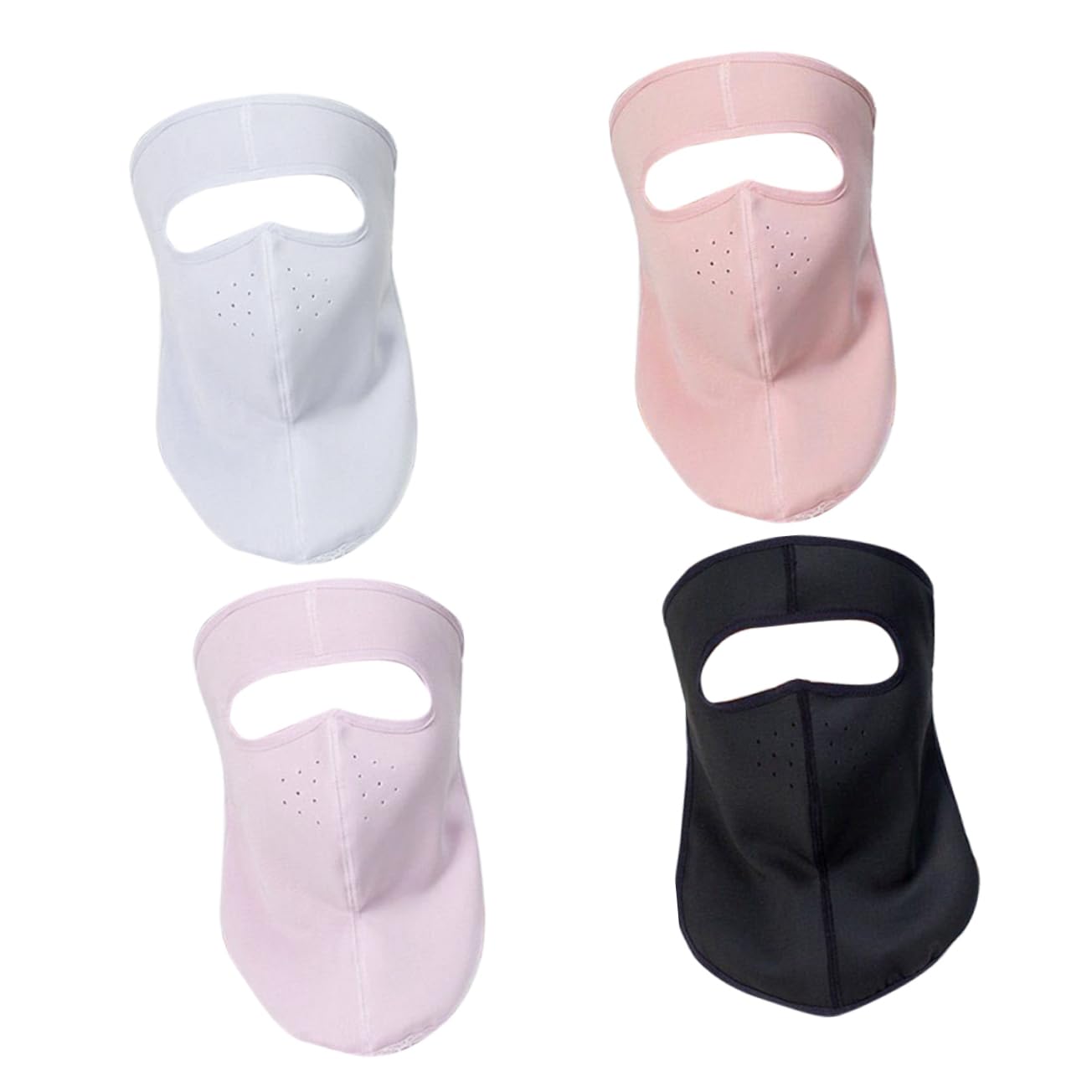 OUNONA Summer Essential 4pcs Uv Blocking Face Mask for Cycling Outdoor Sun Protection Random Color
