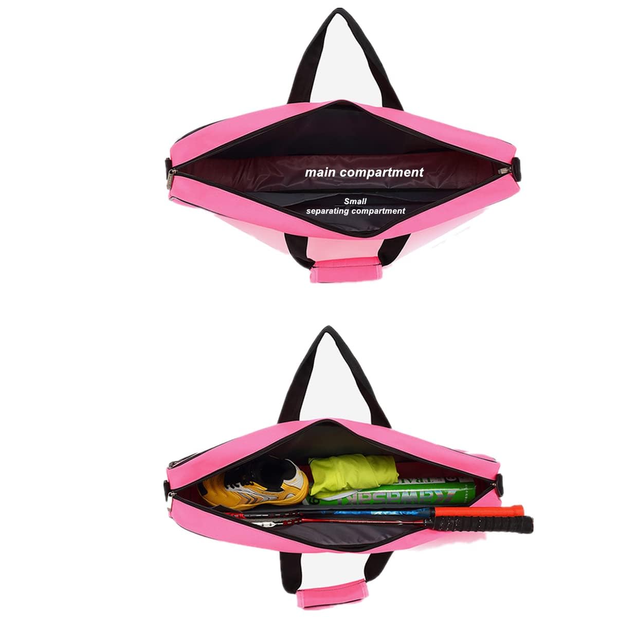 3 Borsa Racchetta Da Tennis con Tracolla Regolabile E Rimovibile, Borsa Racchetta Impermeabile, Leggera E Spaziosa per Tennis E Badminton
