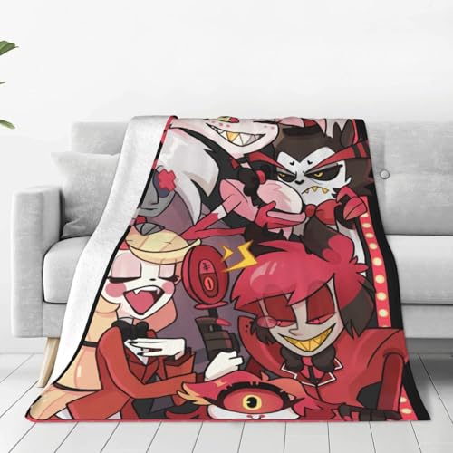 ハズビン・ホテル 毛布 ブランケット ブランケット 大判 フリーサイズ 暖かい 軽量 ふわふわ 一人用 ソファ ベッド オフィス 膝掛け 洗える 秋冬80"x60"