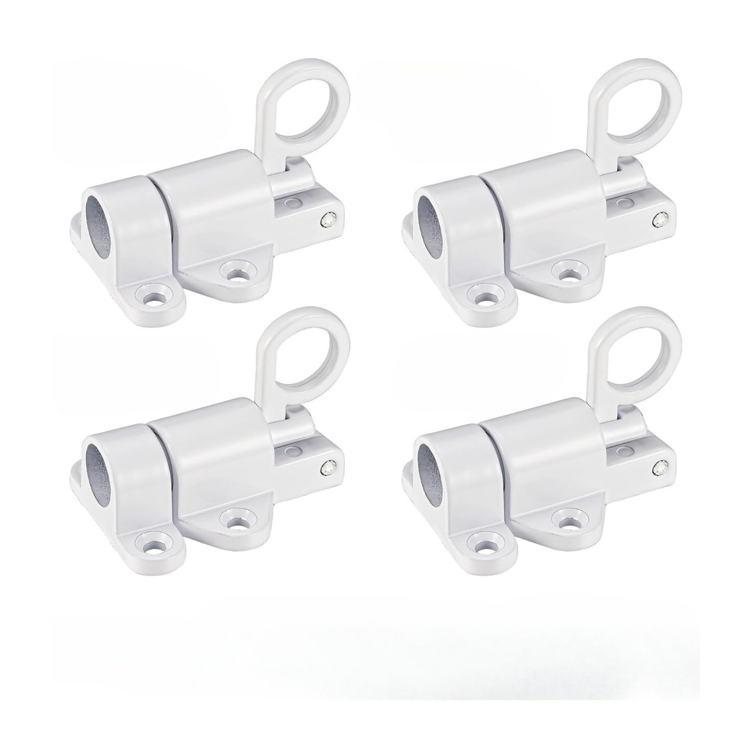 Miunihuooo Black Pack Of 4 Automatic Spring Latches, Push Bolt Sliding Locks