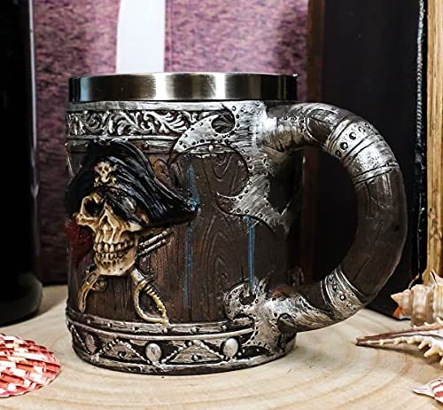 Taza Pirata de Resina con Forro de Acero Inoxidable 12oz miniatura 2