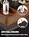 BRITEREE Cologne Organizer for Men, 3 Tier Wooden Cologne Stand with Drawer Storage and Hidden Compartment, Perfume Display Holder for Dresser, Great Gifts for Men and Women Valentine, Brown