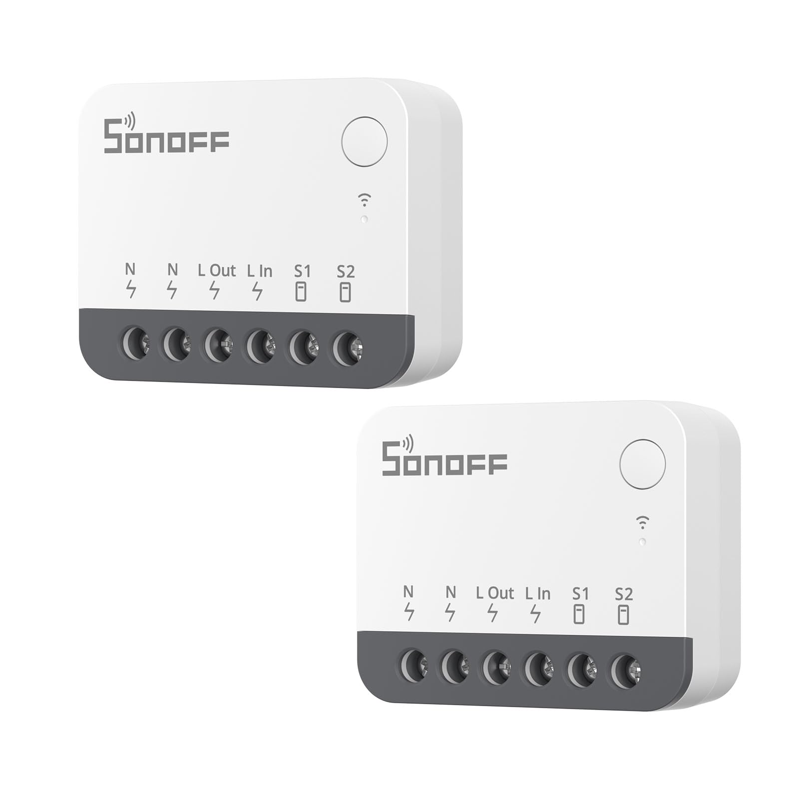 ZigBee Mini Smart Switch,SONOFF ZBMINIR2 Light Switch, Compatible with Alexa, SmartThings Hub, Google Home and SONOFF ZBBridge, 2 PACK, ZigBee 3.0 Gateway Hub Required