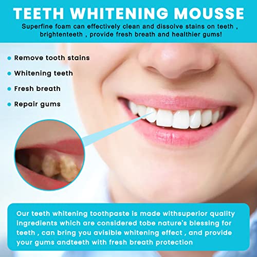 Teeth Whitening Mousse Foam,Toothpaste Mouthwash,Foam Toothpaste Remove Stains,Long-Lasting Freshness. (50 G) #TOP2
