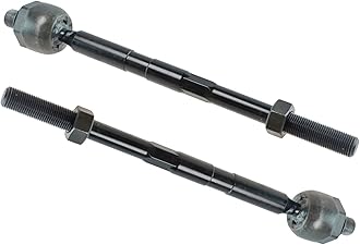 TRQ Front Inner and Outer Tie Rod Set 4 Piece Compatible with 2006-2010 Hummer H3 09-10 H3T