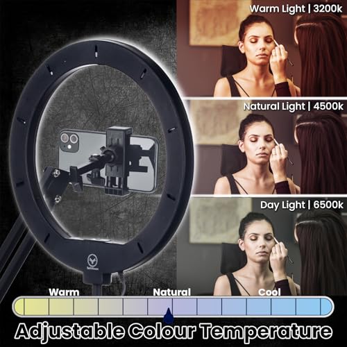 TechMaven Overhead Phone Stand with Detachable 10" Ring Light — view 4