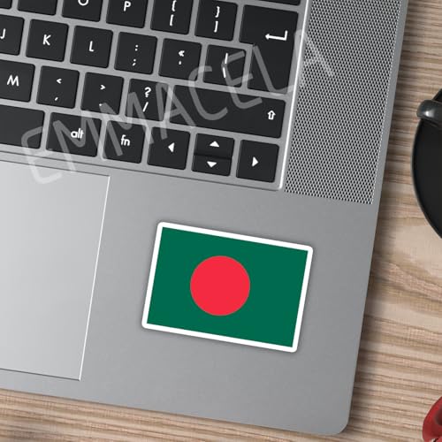 Image of (3PCS) Bangladesh Flag stickers, Countries Flag Stickers - Waterproof Vinyl Decals For Laptops, Tumblers, Water Bottles, Books, Scrapbooks, Size 3 x 2 Inch