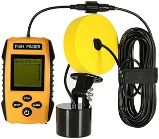 Sonar Fischfinder mit 100 m Kabel, Unterwassertiefe und Alarm, kabelgebundener Angeldetektor für Süß- und Salzwasser, tragbarer Fischfinder für Boot, See, Fluss, Eisangeln