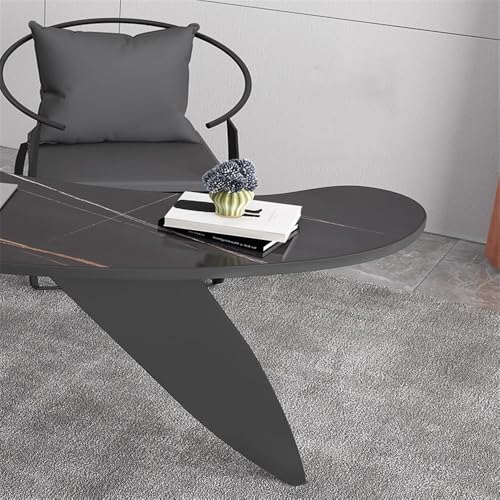 モダン モダンなアークホームオフィスデスク、ロックスラブトップのノートパソコンテーブル、執筆、勉強、仕事に最適 PCテーブル(M) [2]