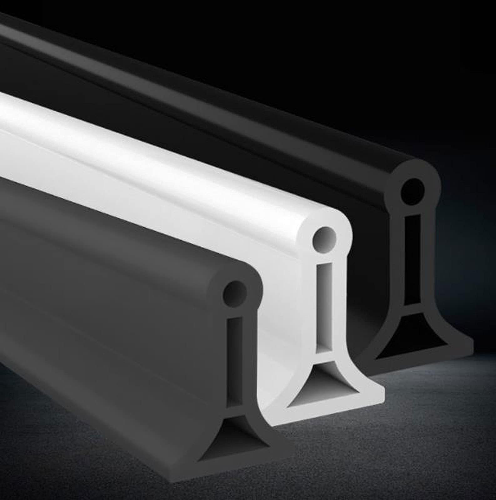 Silicone Shower Threshold Water Barrier,Shower Threshold Dam Shower Barrier And Retention System,Foldable Shower Threshold Dam,Flexible Waterproof Tape(black White Gray)80-180CM