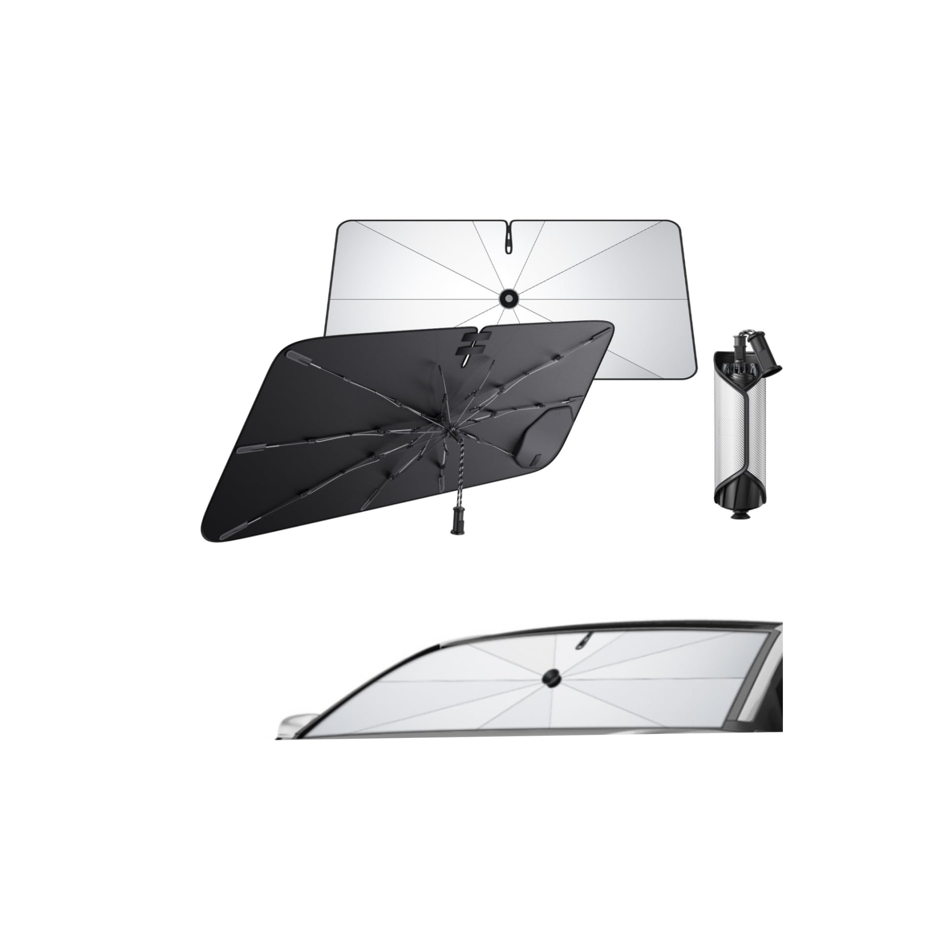 ECOZEN Parasole Auto Volvo XC90 2016-2026 Copriparabrezza Schermo Raggi UV Pieghevole