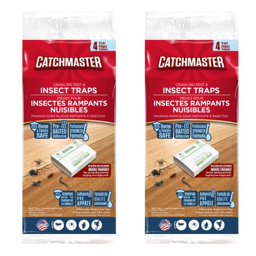 Preisvergleich Produktbild Catchmaster Ungeziefer Falle / 8X Effektive Insektenfalle / Silberfische bekämpfen / Kakerlaken bekämpfen / Silberfischfalle, Schabenfalle / Silberfische effektiv bekämpfen