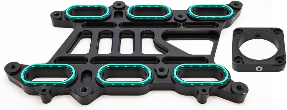 Intake Manifold and Throttle Body Spacer Kit for Ford 2.7L EcoBoost (Black)