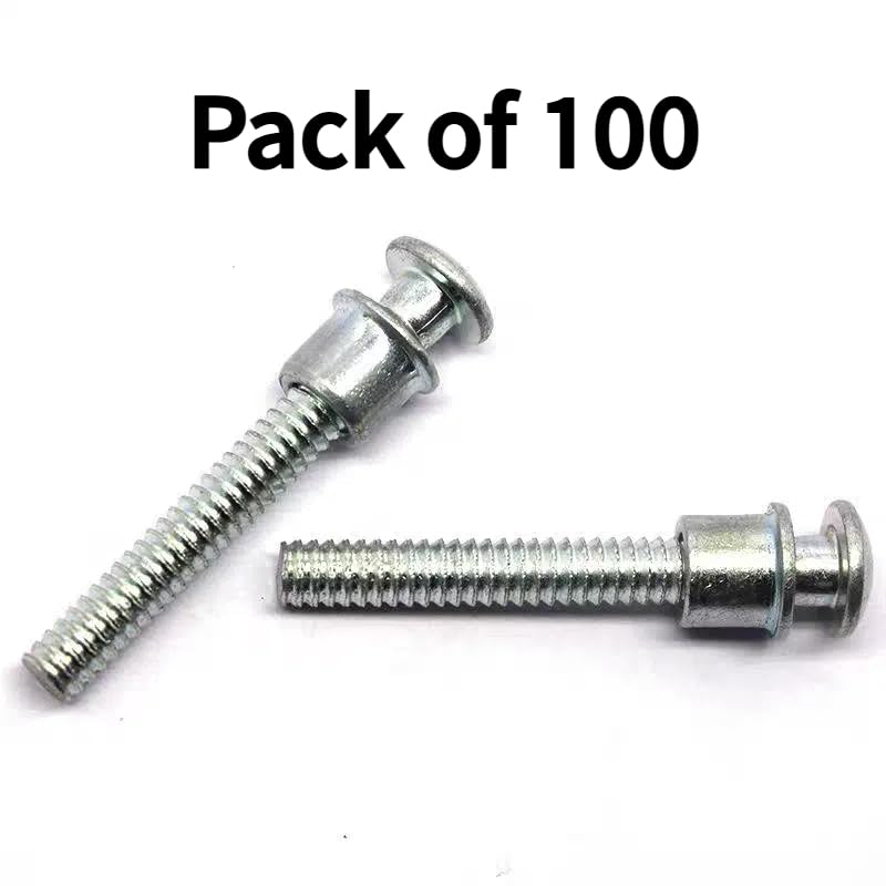 3/16" Rivet Kit for Peterbilt 379 Huck and Collars - Replace MGP98T-R6-10G,MGCS-R6U-Pack of 100 Medium Flange Collars