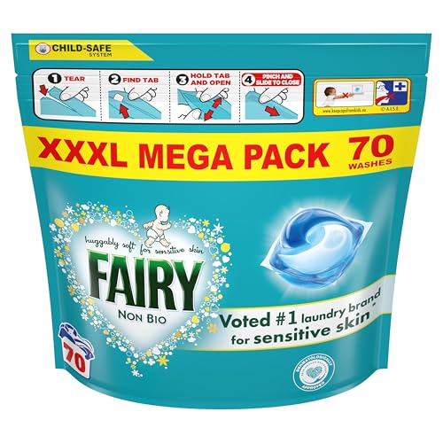 Fairy Non Bio PODS® Washing Liquid Capsules, For Sensitive Skin, 70 Washes - Image 5