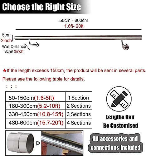 Main courante 280cm pour sécuriser escalier loft - 5