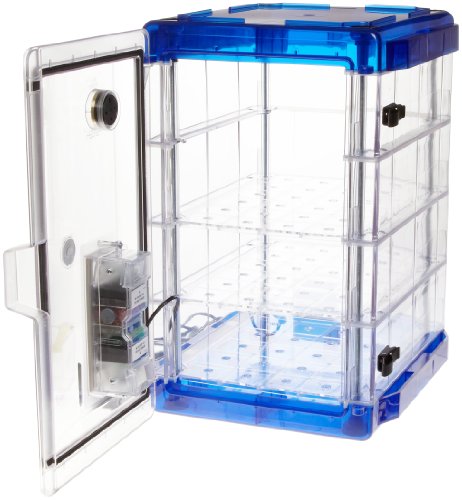 Sp Bel-Art Secador Vertical Profile Clear 4.0 Auto-Desiccator Cabinet With Blue End-Caps; 120V, 1.9 Cu. Ft. (F42074-1116) #TOP1