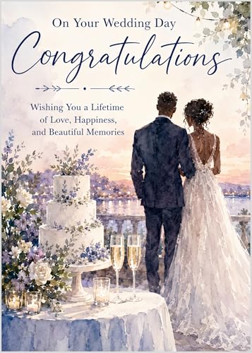 On Your Wedding Day Greeting Card For A Black African American Couple