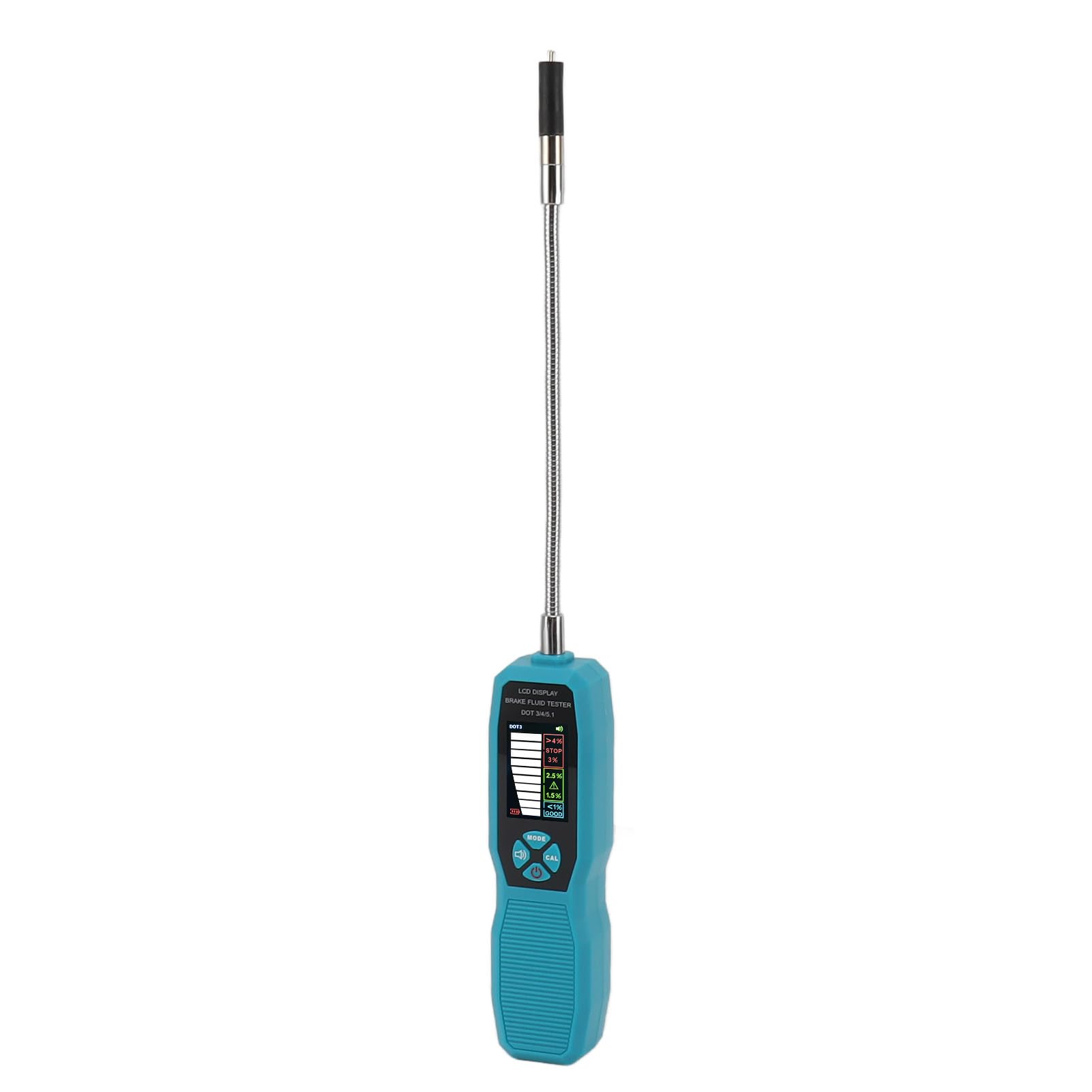 Tester per Liquido Freni con Schermo LCD & Allarme – Analizzatore per Olio Idraulico DOT3, DOT4, DOT5.1