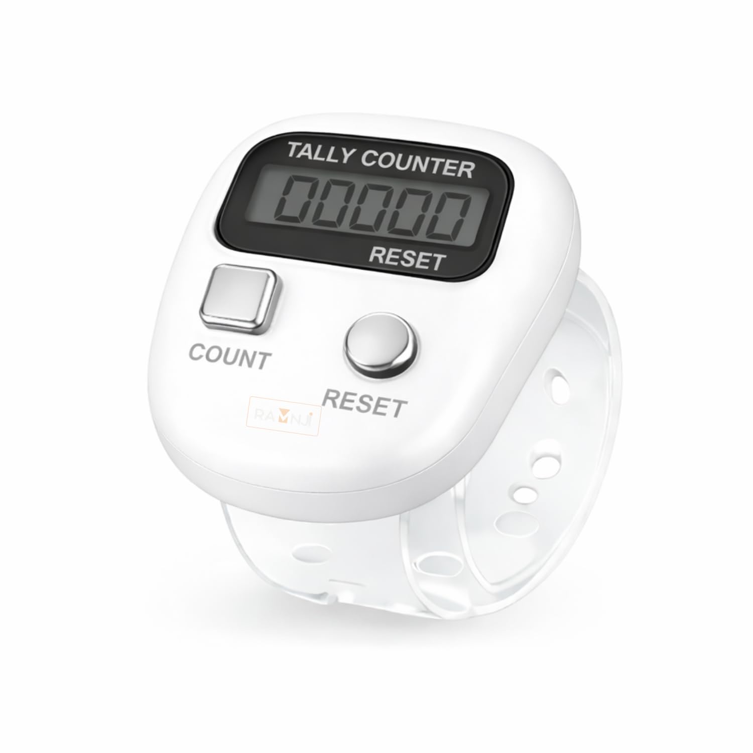 Naam Jap Counter | Mini Digital Tally Counter Finger Ring | Electronic Chanting Count Machine for Mantra Jap, Meditation, Prayer & Cricket Umpire | Digital Counting Device (White)-image-4