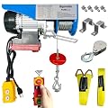 Electric Hoist 2 in 1,Electric Hoist 440lbs, Bigorenda 110v Electric Hoist Winch with 328ft Wireless Control & Wired Remote Control, 65.6ft Lifting Garage Lift Hoist,for Factories, Warehouses, Attic