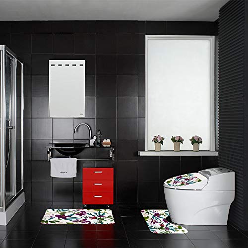 Tapis de salle de bain motif floral lot de 3 pour une ambiance bien-être