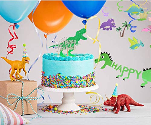LaVenty Set of 3 Dinosaur Birthday Banner Dinosaur Birthday Party Decoration Little Dino Party Theme Decoration Dinosaur Birthday Party Balloons